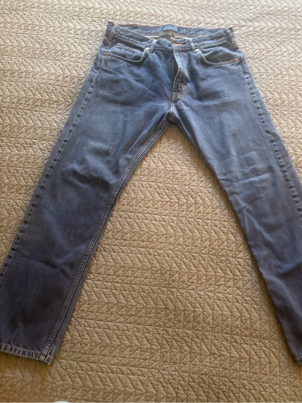 Patagonia Men's Straight Denim Jeans in Faded Blue